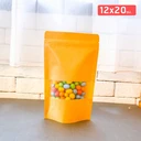 Thumbnail 1 of Matapat ถุงคราฟท์ ถุงซิปล็อคตั้งได้ (12x20 (บรรจุ25ใบ)) ถุงคราฟท์หน้าต่างใส มีซิปล็อค เคลือบด้านใน brown Kraft zip lock ซองเมล็ดพันธุ์ ซองใส่ขนม