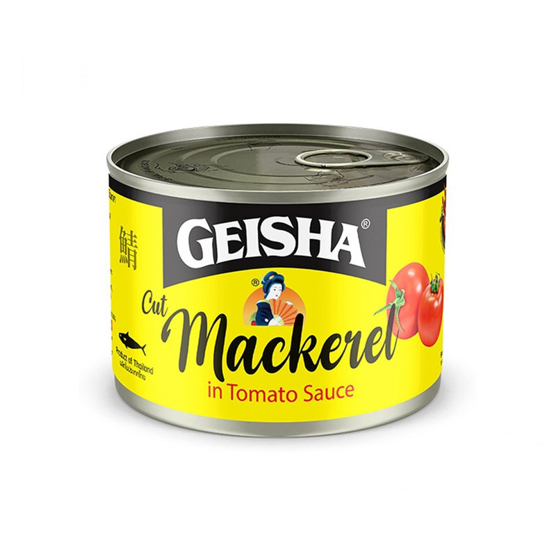 Geisha Cut Mackerel in Tomato Sauce 170 ก. 1 กระป๋อง