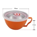 Thumbnail 3 of RRS โถข้าวเก็บความร้อน 3000 ml. - ขอบสีน้ำตาล พร้อมถ้วยบรรจุอาหารเก็บความร้อน-เย็นพร้อมฝา มีหูจับ 15 cm. สีส้ม