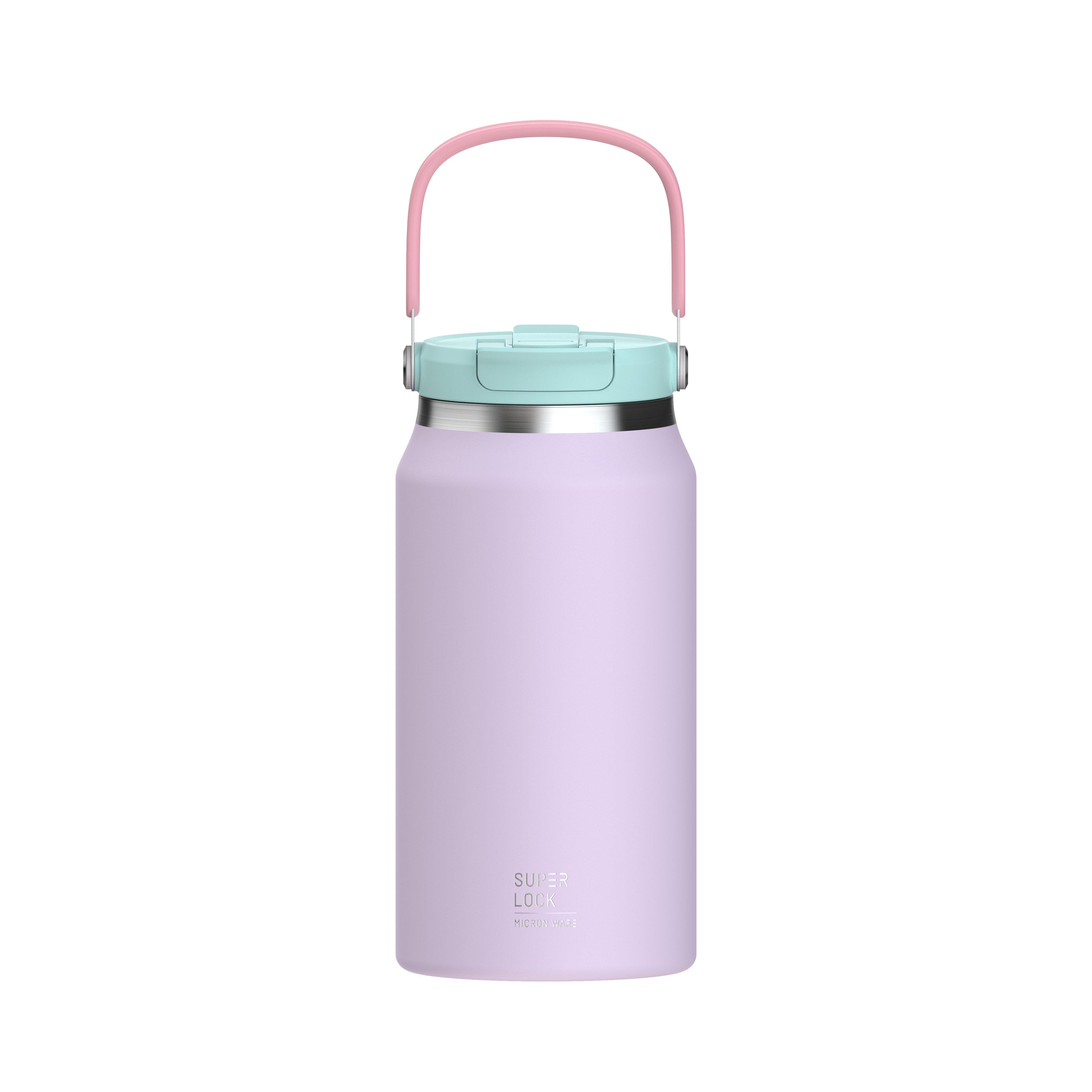 SUPER LOCK Stainless Steel water bottle with Straw 1.45 l Model S184 Purple