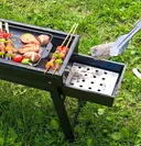 Thumbnail 5 of HomeHuk เตาปิ้งย่างบาร์บีคิว BBQ แบบใช้ถ่าน พับเก็บได้ 60 x 23 x 35 ซม. สีดำ