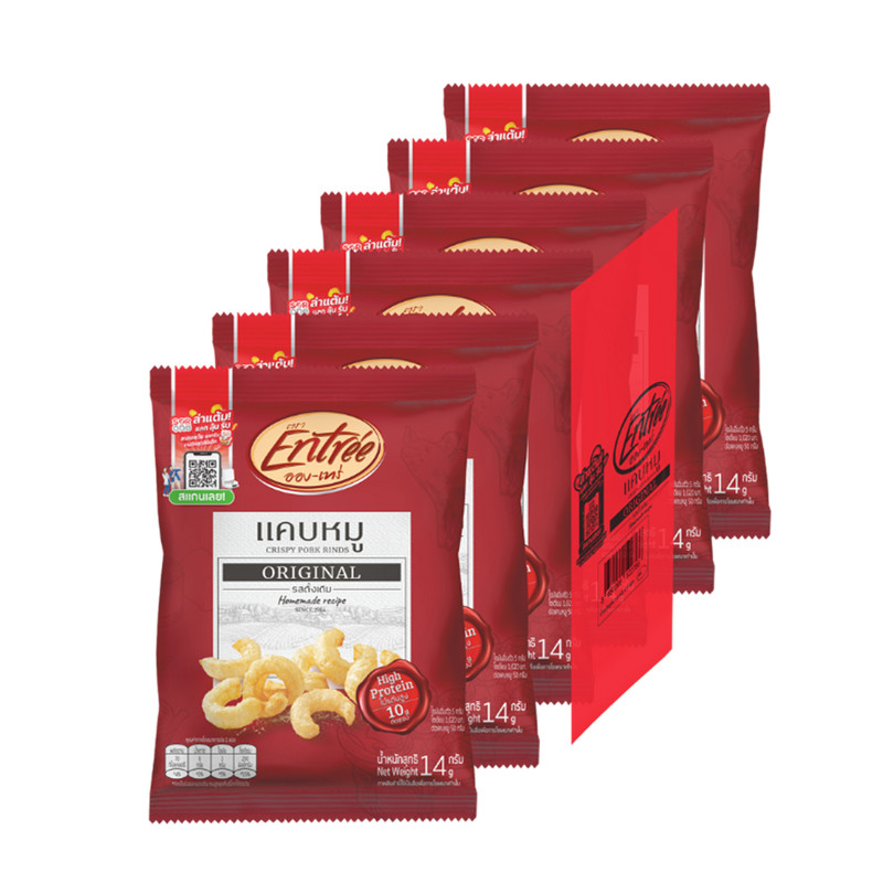 ENTRÉE Crispy Pork Rind Original Flavoured 14 g x 6