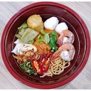 Thumbnail 3 of thefoodbox ชามข้าวญี่ปุ่น ชามดงบุริ ถ้วยด้ง ถ้วยพลาสติกใส DB313 700 มล.  เข้าไมโครเวพได้ นอกดำ - ในแดง [ยกลัง 500 ชุด]