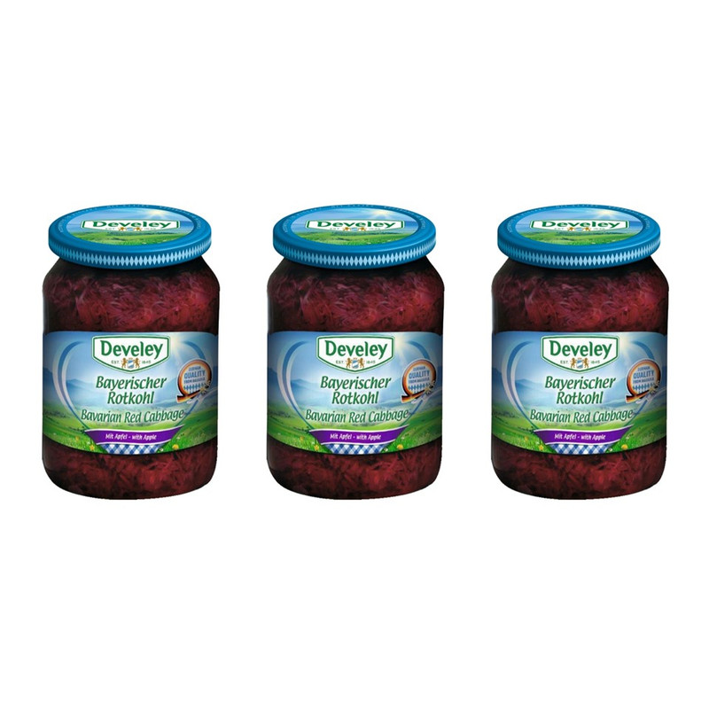 Develey (ดิวีเลย์) Red Cabbage (กะหล่ําปลีแดงดอง) ขนาด 680 กรัม แพ็ค 3 ขวด