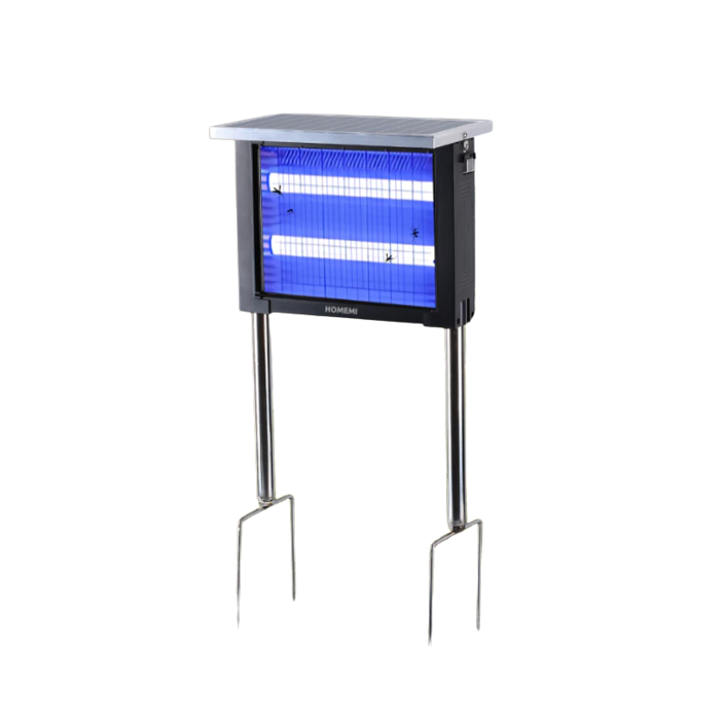 Homemi เครื่องช็อตยุงไฟฟ้าโซลาร์เซลล์ Solar Mosquito Trap ทํางานไร้สายชาร์จแบตด้วยแสงอาทิตย์ ครอบคลุมพื้นที่ 50-300 ตร.ม.Lite (091)