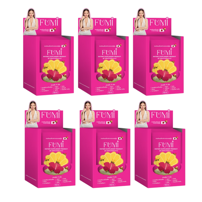 FUMI ฟูมิ อาหารเสริมสําหรับผู้หญิง สารสกัด นมผึ้ง ญี่ปุ่น (10 แคปซูล) 3 + 3 กล่อง