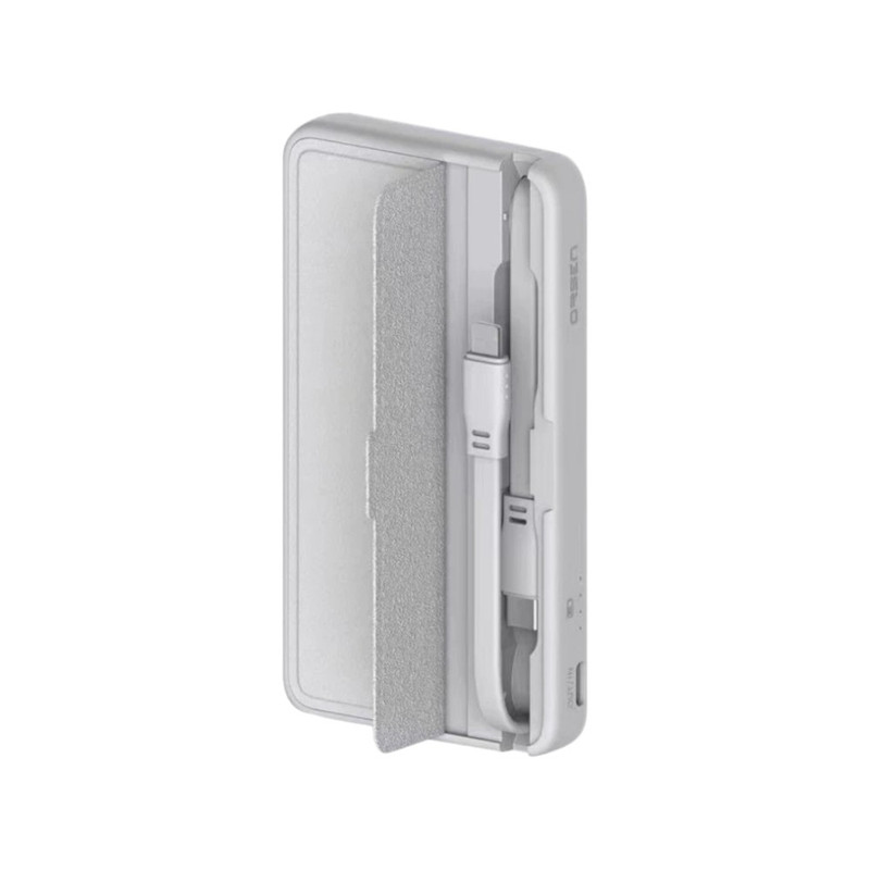 Orsen by Eloop E57 แบตสํารอง 10000mAh PD 20W PowerBank มีสายชาร์จในตัว Type C / L Cable White