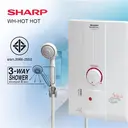 Thumbnail 4 of ชาร์ป เครื่องทำน้ำอุ่น 4500W รุ่น WH-HOT HOT สีขาว