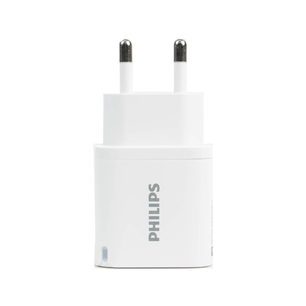 PHILIPS Wall Charger 1 USB-A / 1 USB-C 20W GaN White