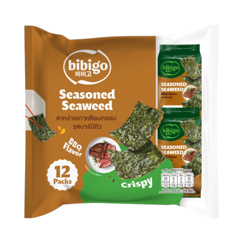 BIBIGO SEASONED SEAWEED BBQ FLAVOR 48G (4G X 12P)