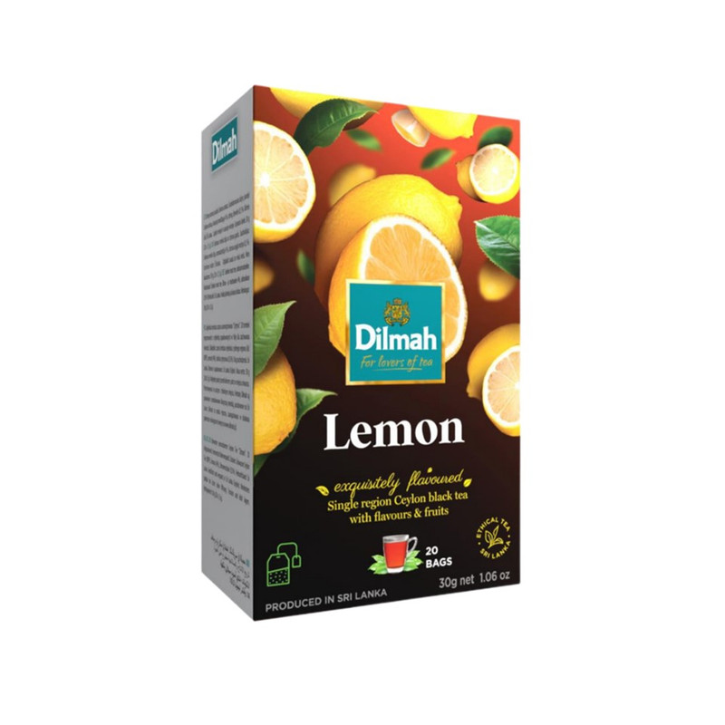 DILMAH Ceylon Black Tea Ceylon Lemon Flavored 40 g (20 sachets)