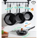 Thumbnail 2 of PINJU กระทะหินอ่อนก้นลึก สีดำ non-stick (เฉพาะกระทะ 24 cm.) กระทะเคลือบ กระทะก้นลึก กระทะเคลือบหินอ่อน กระทะหินอ่อน