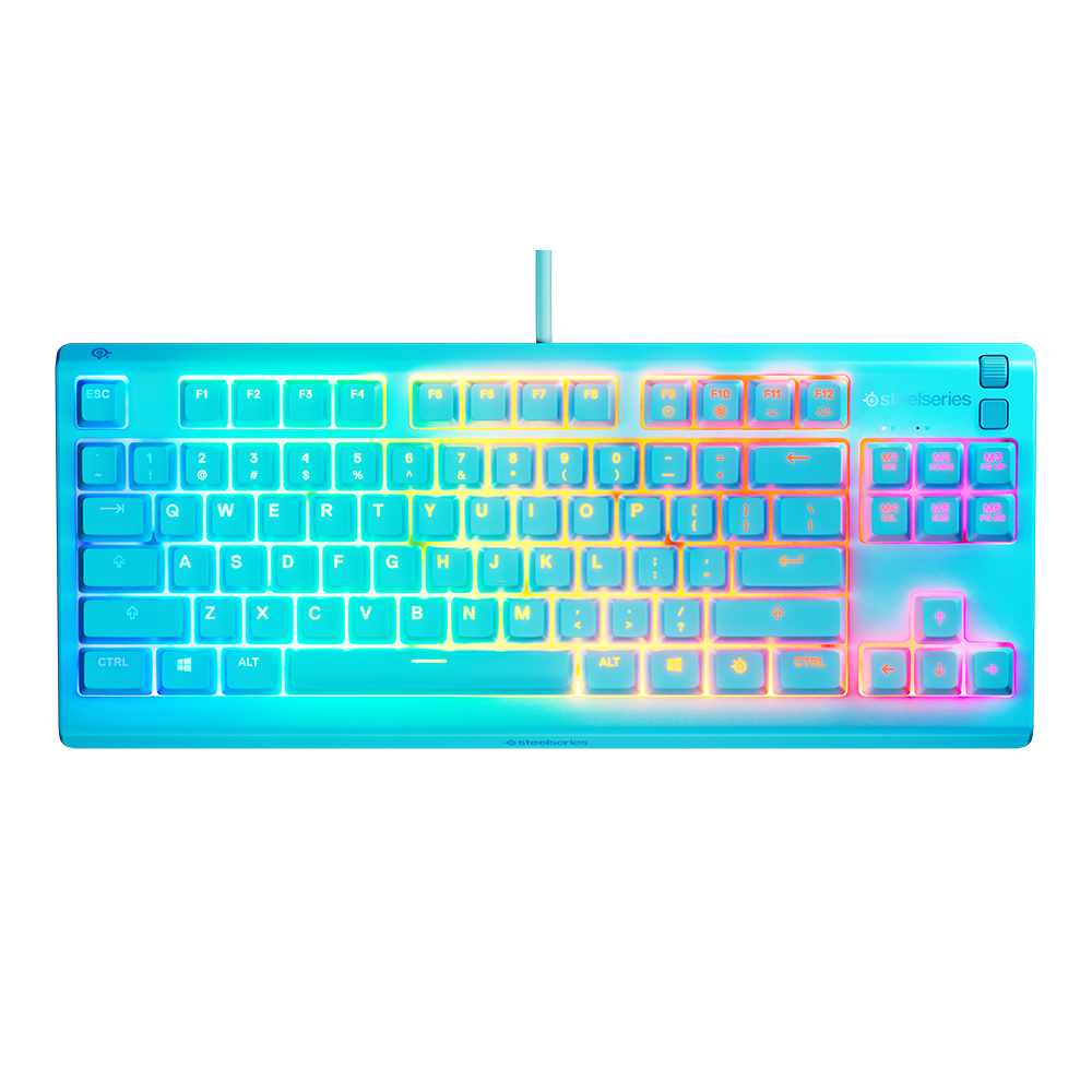 STEELSERIES KEYBOARD (คีย์บอร์ด) APEX 3 TKL - WHISPER QUIET SWITCH (MEMBRANE) RGB EN AQUA