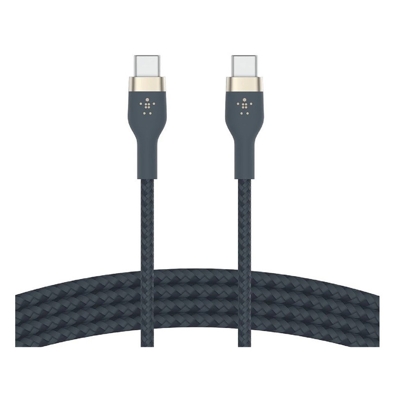 Belkin สายชาร์จไอโฟน 15-16 ทุกรุ่น C to C สายถักแบบพรีเมี่ยม PRO Flex ยาว 1 เมตร ชาร์จเร็วไอโฟน, iPad, Samsung - CAB011