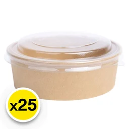 Thumbnail 1 of ARO Kraft Bowl with Lid 500 ml x 25