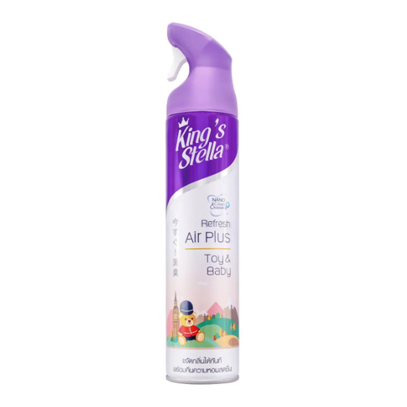 King's Stella (คิงส์สเตลล่า) Refresh Air Plus น้ําหอมปรับอากาศ ขจัดกลิ่นอับ กลิ่นเหม็น ห้องน้ํา ห้องครัว 300ml Toy&Baby