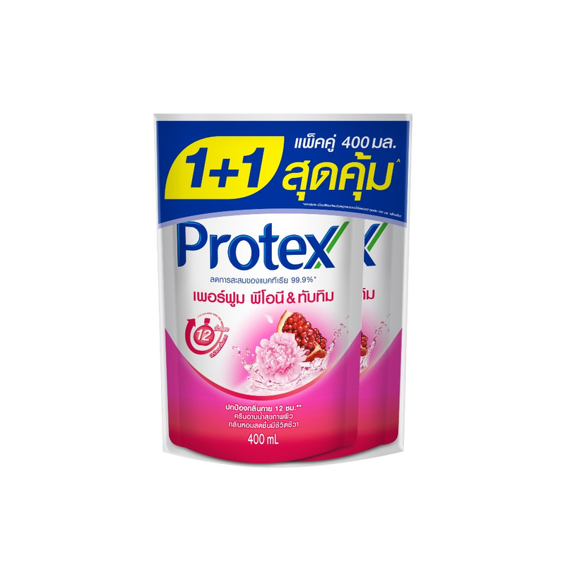 Protex Perfume Peony & Pomegranate Shower Cream Refill 400ml x2