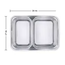 Thumbnail 3 of Empress World ถาดหลุมสแตนเลส 2 ช่อง ฝาปิดพลาสติก x 12