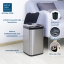 Thumbnail 2 of ซุปเปอร์ ล็อค ถังขยะสแตนเลสเซ็นเซอร์ รุ่น 5676 20 ล.