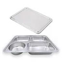 Thumbnail 1 of Empress World ถาดหลุมสแตนเลส 4 ช่อง รุ่น A มน ฝาปิดสแตนเลสเลส x 3