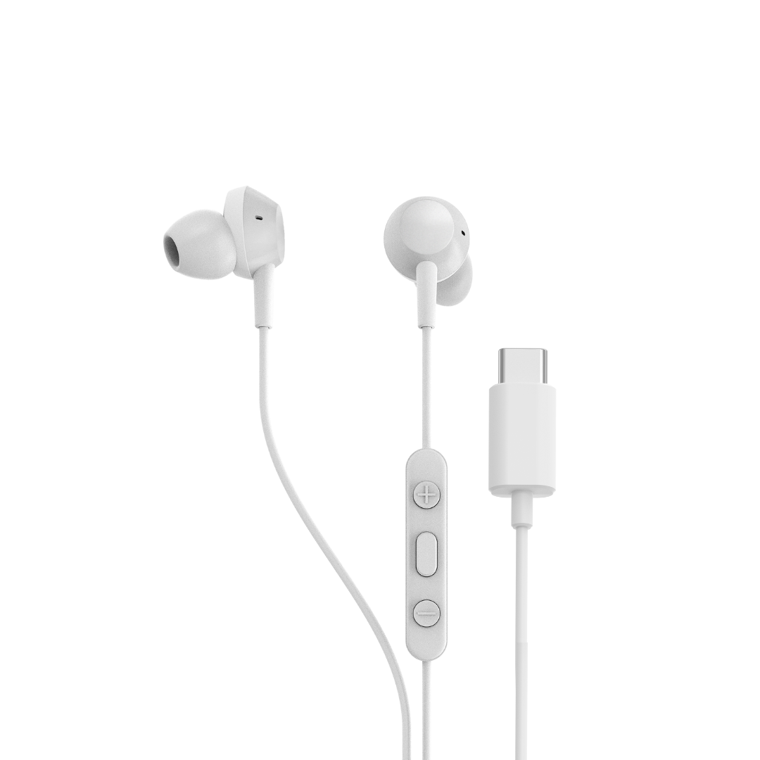 Philips หูฟังอินเอียร์แบบมีสาย In-ear Wired Headphones สาย Type C รุ่น TAE5008 (สีขาว)