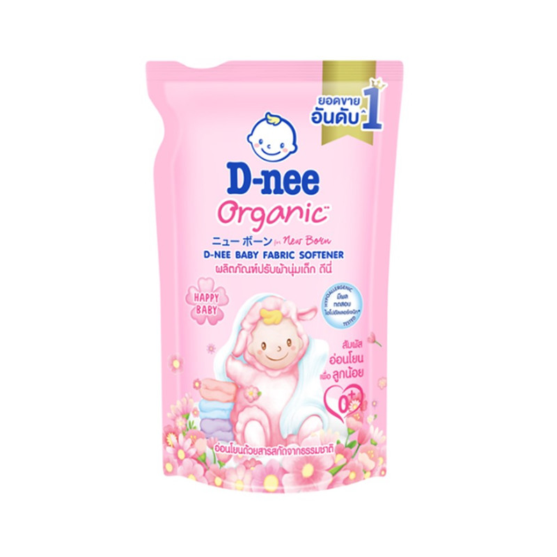 D-nee Baby Fabric Softener Organic Happy Baby 530 ML. Pink