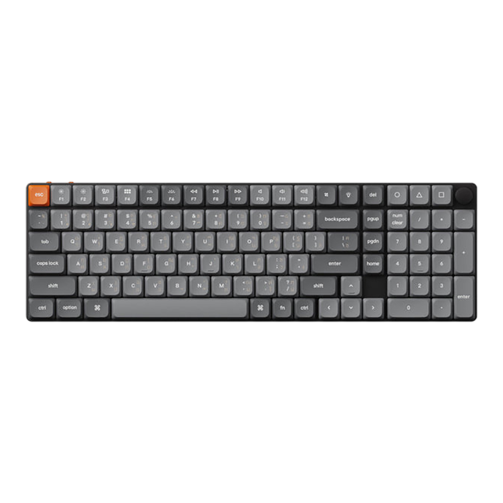 KEYCHRON WIRELESS KEYBOARD (คีย์บอร์ดไร้สาย) K17 MAX - QMK/VIA GATERON LOW-PROFILE BANANA SWITCH RGB EN/TH BLACK K17M-H4
