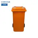 Thumbnail 1 of ถังขยะพลาสติก สีส้ม มีล้อ ฝาเรียบ 240 ลิตร - CHINTER F006-3-S946-C19L