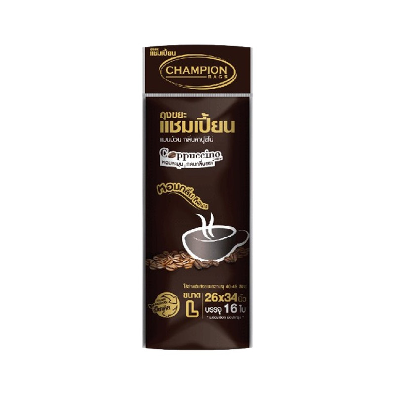 CHAMPION Garbage Bag Roll Cappuccino Scented 26x34 16 Bags