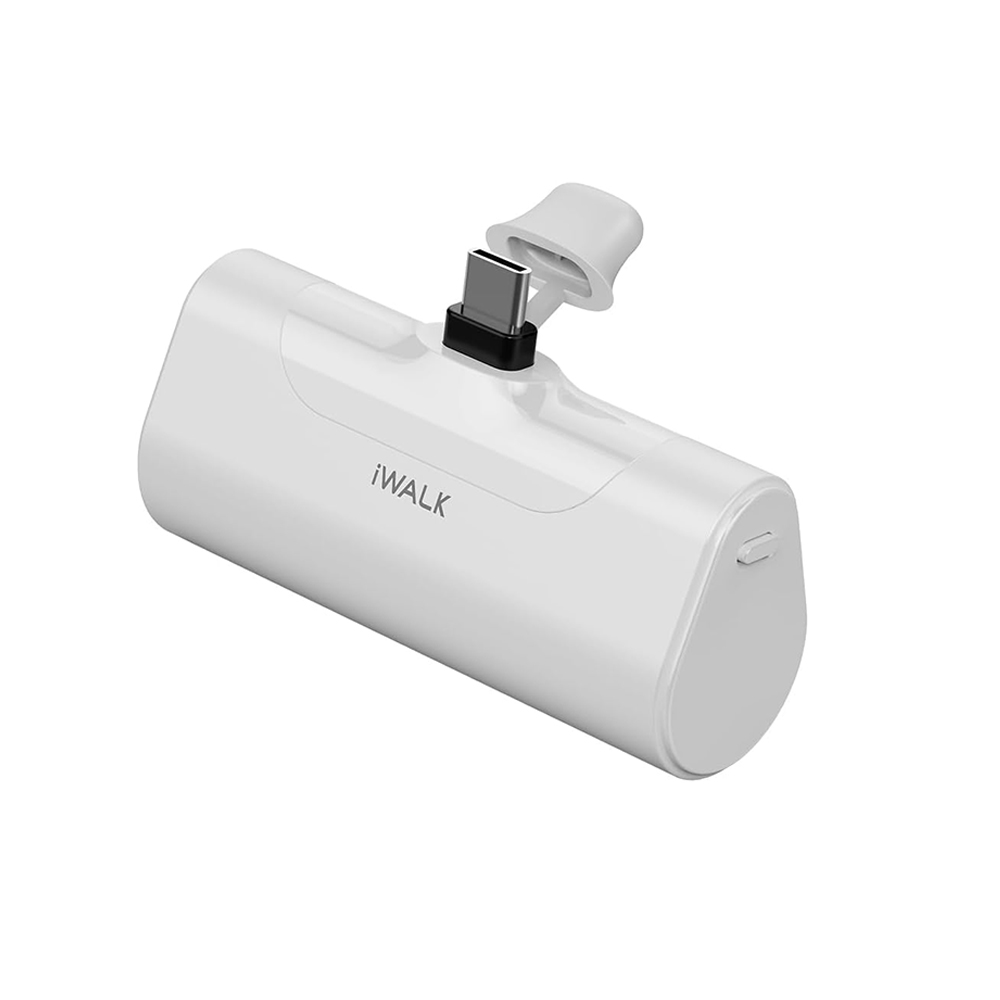 iWALK LinkPod4 4500Cแบตสํารองไร้สาย 20W FastChargeหัวชาร์จTypeCใช้กับiPhone16,15และสมาร์ทโฟนแอนดรอยด์ White