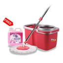 Thumbnail 1 of POLY BRITE Hurricane Spin Mop + Disinfectant and Floor Cleaner 1 l