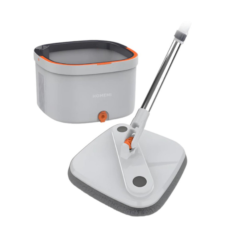 Homemi สปินม็อบ Spin Mop ม็อบถูพื้น ม็อบ 360 องศา (HM0070-P-WH)