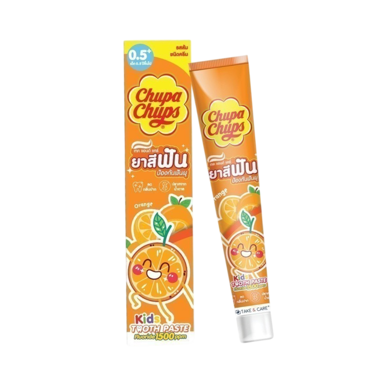 Chupa Chups ยาสีฟัน มีฟลูออไรด์ 1500ppm รสส้ม ขนาด 40 กรัม