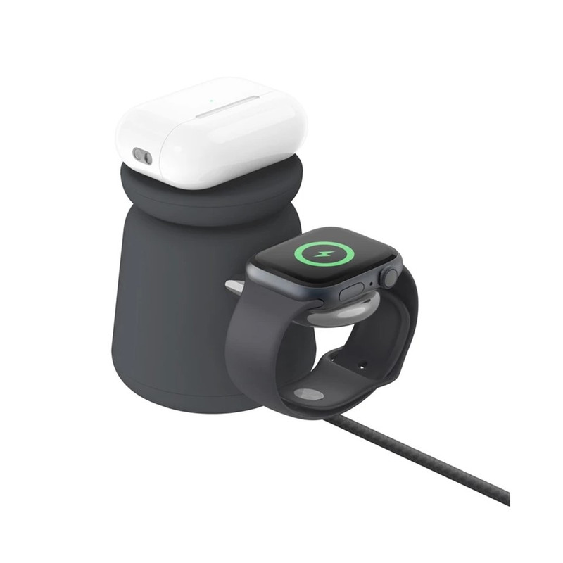 Belkin NEW แท่นชาร์จไร้สายรุ่นใหม่ ชาร์จเร็ว เทคโนโลยี Qi2 Pro New 3in1 Magnetic Wireless Charging Stand รุ่น WIZ023