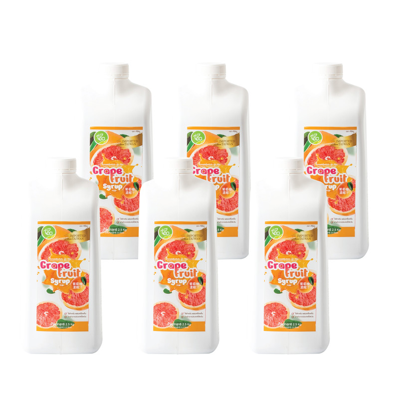 TEA Grapefruit Pulp Puree Syrup Import from Taiwan (2.5 kg) x 6 Gallons