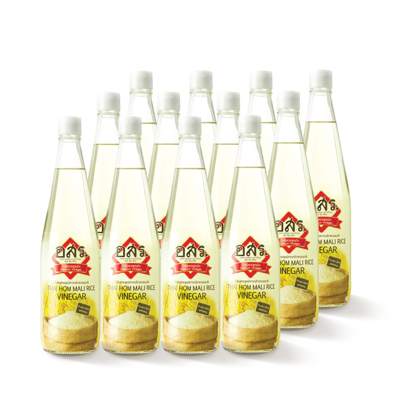 [12 bottles] ASR. Thai Hom Mali Rice Vinegar, 4.2%, Keto, 700 ml