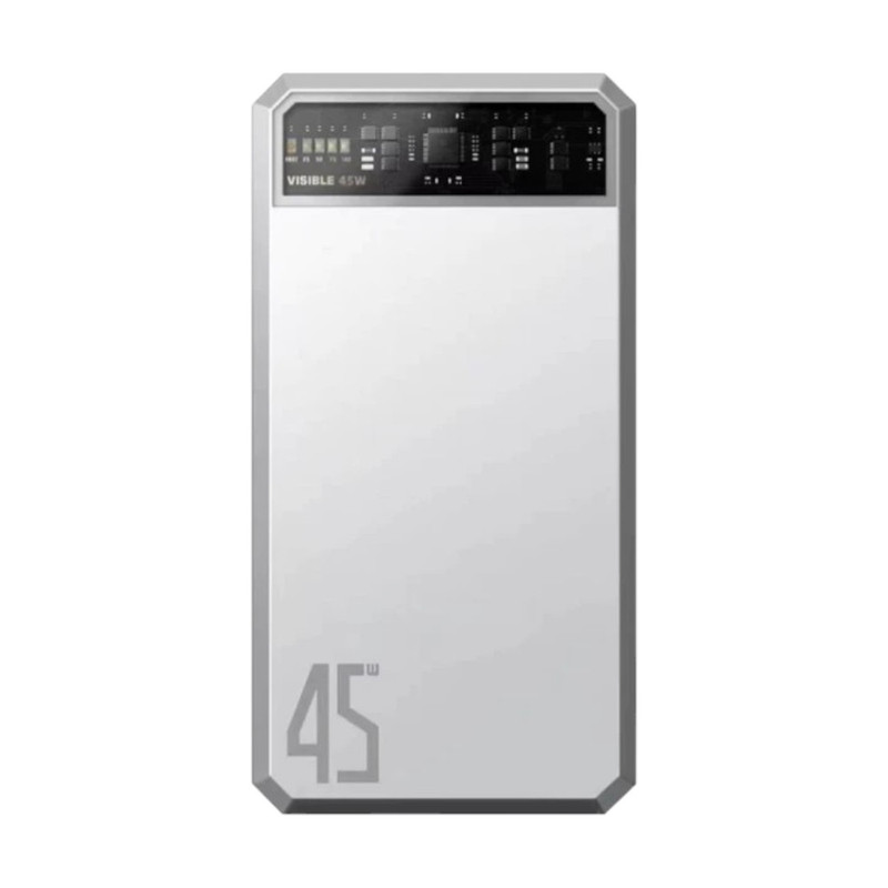 Orsen by Eloop E43 แบตสํารอง ชาร์จเร็ว  พาวเวอร์แบงค์ PD  45W Type C Silver