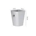 Thumbnail 2 of DKW Official HH-222P ถังขยะเหลี่ยม (ไม่มีฝา) 5.5L ถังขยะ มินิมอลTrash bin 5.5Liter สีเทาทึบ
