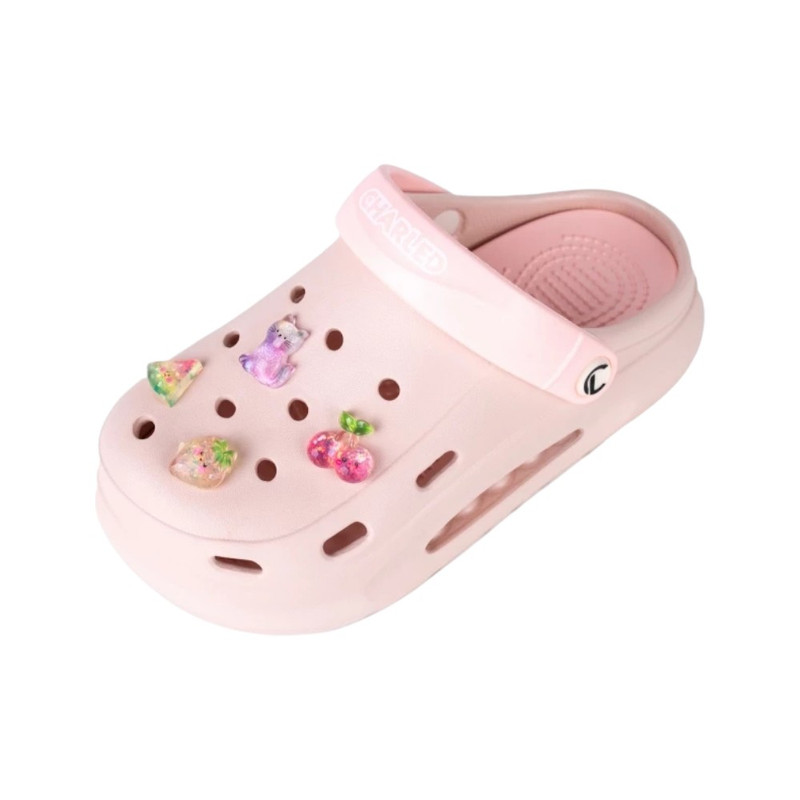 Charled รองเท้าแบบสวมหัวโต สําหรับผู้หญิง รุ่น RA6608 สีใหม่ ชมพู (ใหม่),38