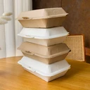 Thumbnail 5 of Matapat Fest กล่องอาหาร (คราฟท์ / 725 มล.) กล่องอาหารกระดาษ กล่องรักษ์โลก 725 / 600 มล. กล่องเฟสช้อยส์ กล่องคราฟท์น้ำตาล ขาว (50ชิ้น)