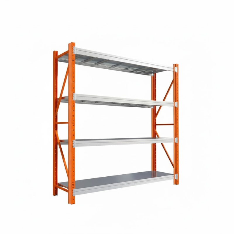 Elife  Warehouse shelf โรงงาน ชั้นวางของ ขนาดใหญ่ สีส้มสีเทา 200cm. วัสดุทําจากเหล็กหนา แข็งแรง ออกใบกํากับได้ (150 KG/ชั้น สีส้มสีเทา)