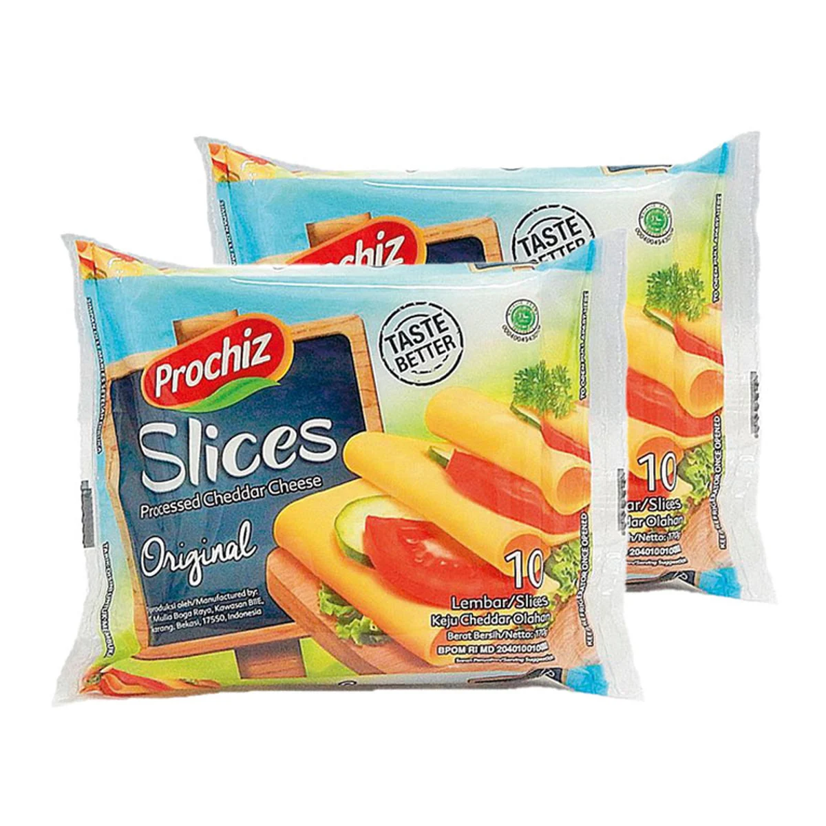PROCHIZ Processed Cheddar Cheese Slice 10 sheets x 2