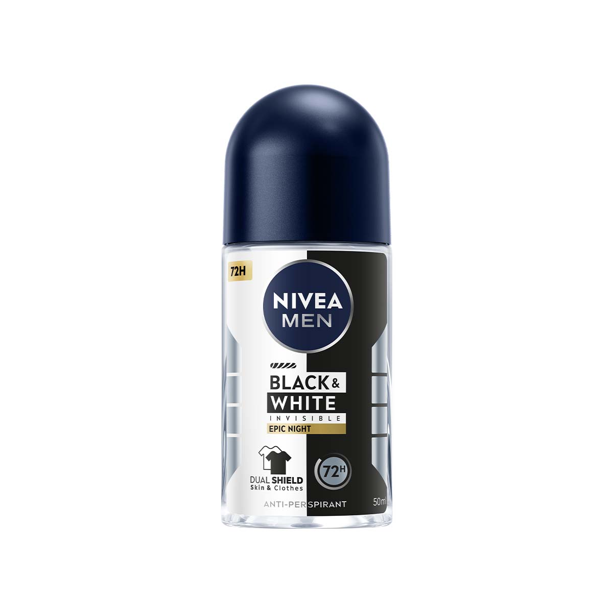 NIVEA MEN BLACK & WHITE INVISIBLE EPIC NIGHT ROLL ON 50 ML.