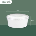 Thumbnail 2 of Matapat ถ้วยกระดาษคราฟท์ + ฝา (ยกลัง/ 750มล. น้ำตาล) PET ถ้วยอาหาร ถ้วยขนม ถ้วยซุป ถ้วยอาหารกระดาษฝาใส ถ้วยเคลือบกันซึม (ยกลัง/300ชุด)