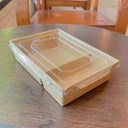 Thumbnail 2 of Matapat กล่องอาหารกระดาษ (1200 ml 2 ช่อง) กล่องไฮบริด กล่องอาหาร กล่องรักษ์โลก กล่องข้าวสีน้ำตาล กล่องข้าวน้ำตาลฝาใส (25ชุด/แพ็ค)