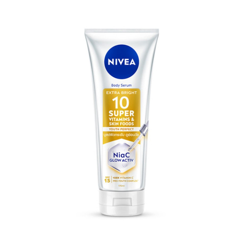 NIVEA BODY SERUM EXTRA BRIGHT 10 SUPER VITAMINS & SKIN FOODS YOUTH PERFECT 170ML