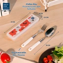 Thumbnail 4 of ซุปเปอร์ ล็อค ชุดช้อนส้อม พร้อมกล่องเก็บลายดอกไม้ รุ่น 7004