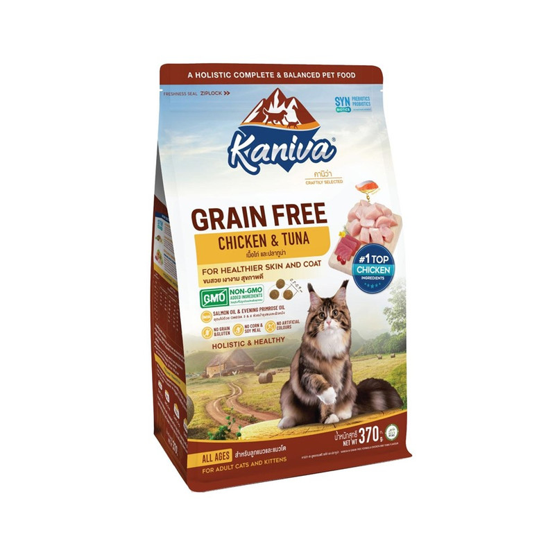 KANIVA Cat Food Grain Free Cat Food Chicken And Tuna Recipe 370 g
