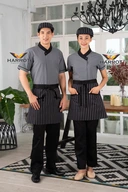 Thumbnail 2 of เสื้อพนักงานเสิร์ฟ คอป้าย สีเทา-ดำ SIZE S ชาย
