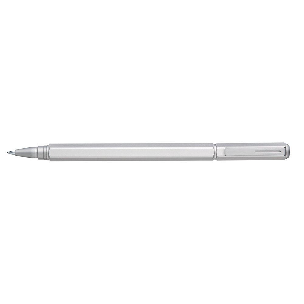 PENTEL Gel pen Cap type Energel Hexagon Silver barrel Blue ink